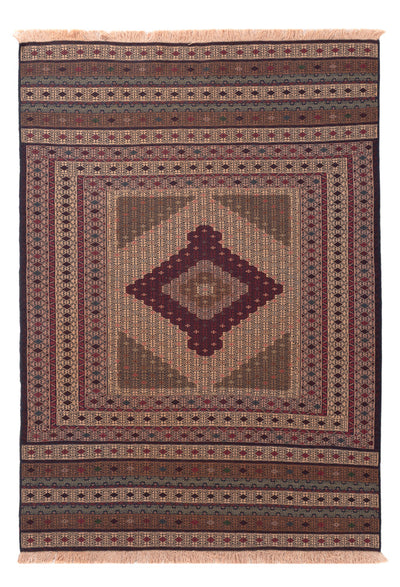 Kelim Afghan Teppich 127x188cm - mehrfarbig