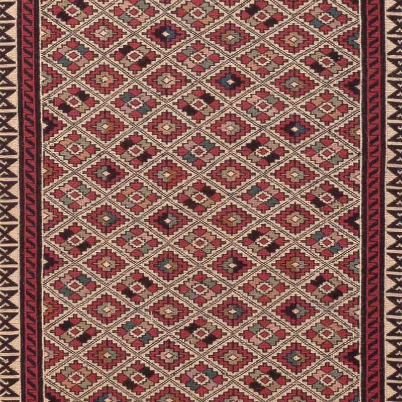 Kelim Afghan Teppich 130x204cm - mehrfarbig