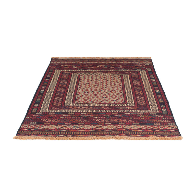 Kelim Afghan Teppich 130x204cm - mehrfarbig