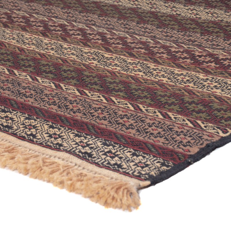 Kelim Afghan Teppich 120x197cm - mehrfarbig