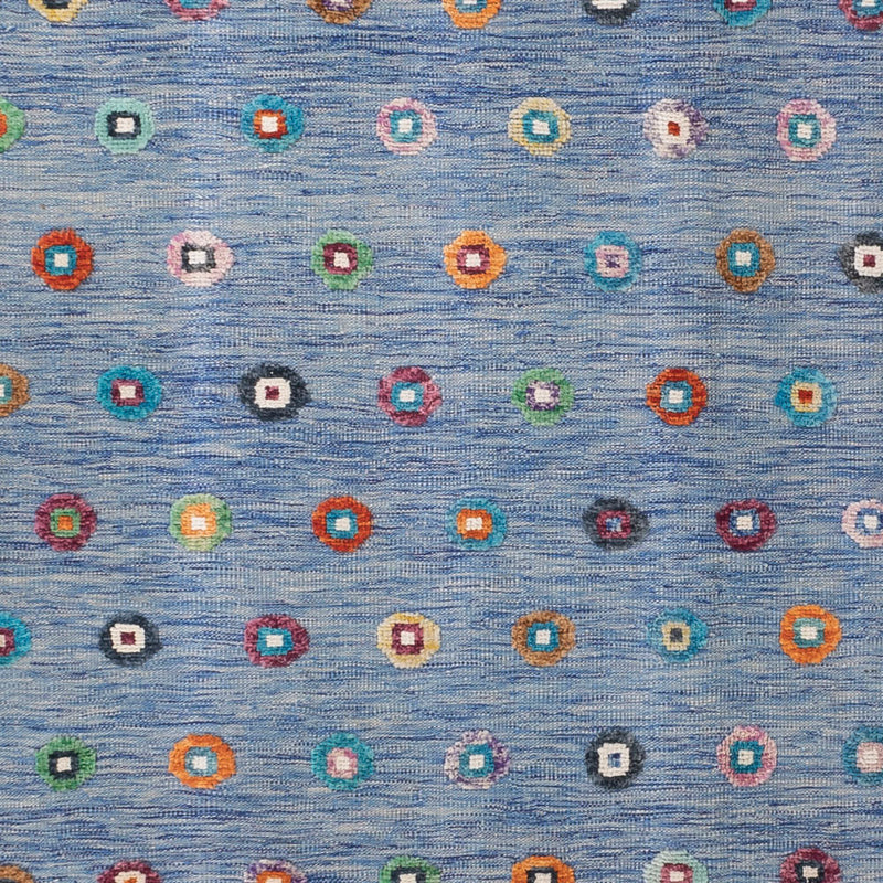 Kelim Maimene Teppich 243x352cm - blau