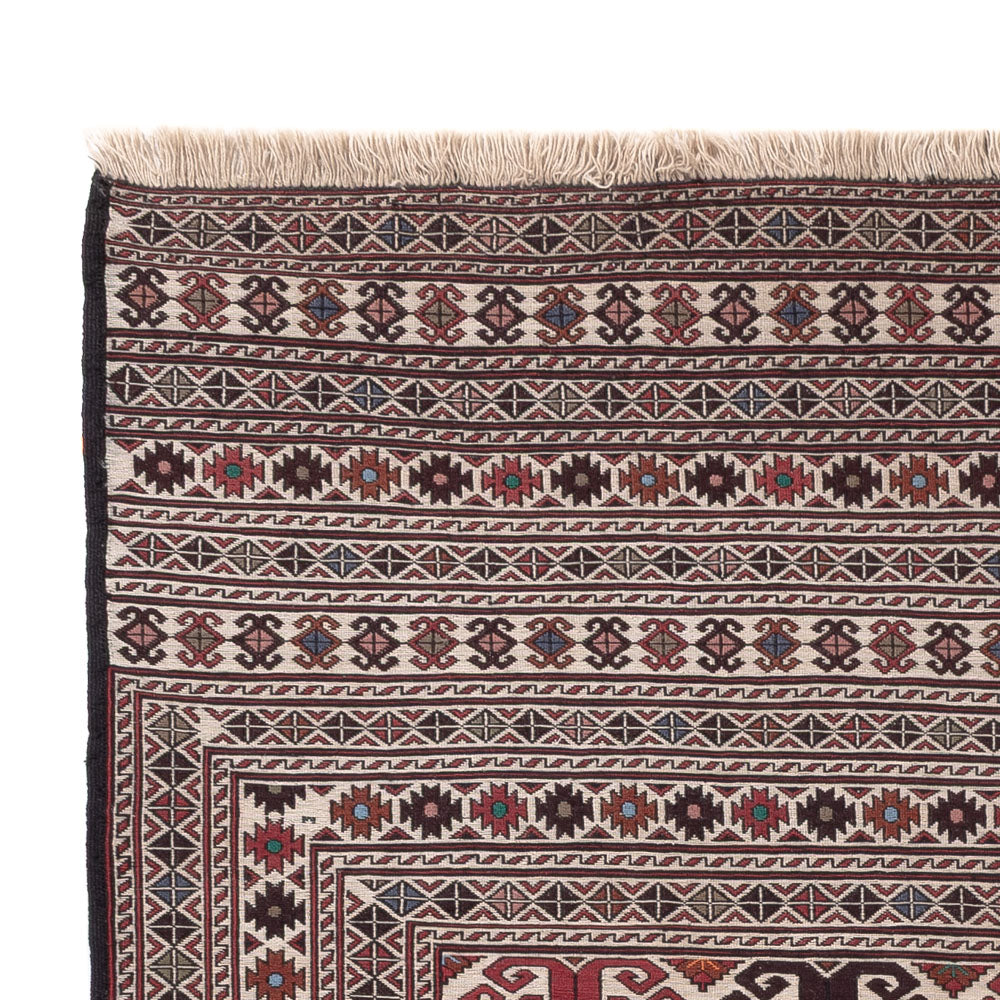Kelim Afghan Teppich 132x195cm - mehrfarbig