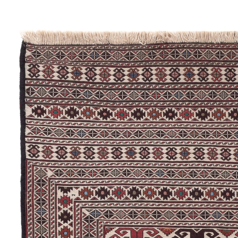 Kelim Afghan Teppich 132x195cm - mehrfarbig