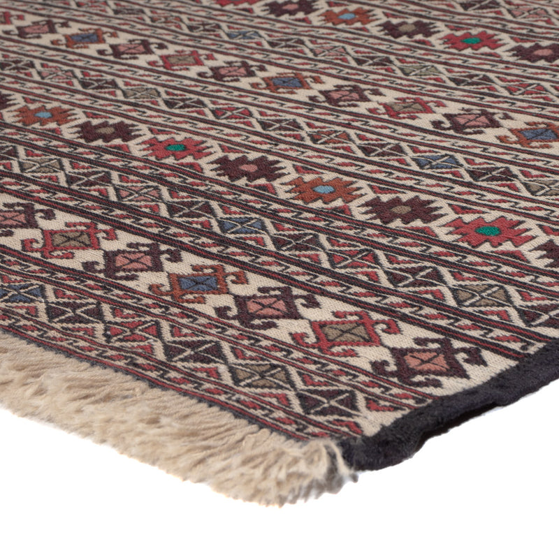 Kelim Afghan Teppich 132x195cm - mehrfarbig