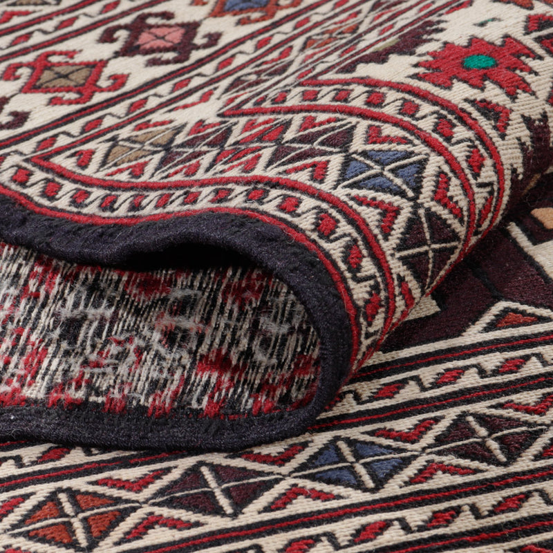 Kelim Afghan Teppich 132x195cm - mehrfarbig