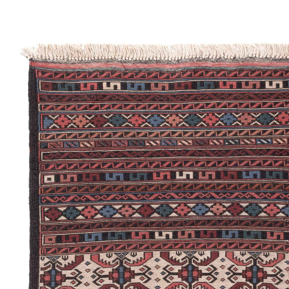 Kelim Afghan Teppich 118x207cm - mehrfarbig