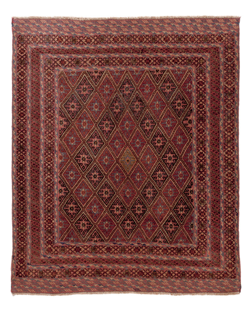 Kelim Afghan Teppich 156x193cm - mehrfarbig