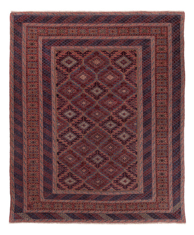 Kelim Afghan Teppich 150x187cm - mehrfarbig