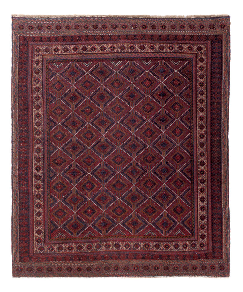 Kelim Afghan Teppich 146x177cm - mehrfarbig