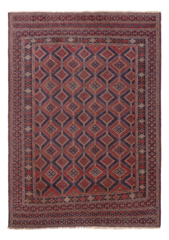 Kelim Afghan Teppich 137x197cm - mehrfarbig