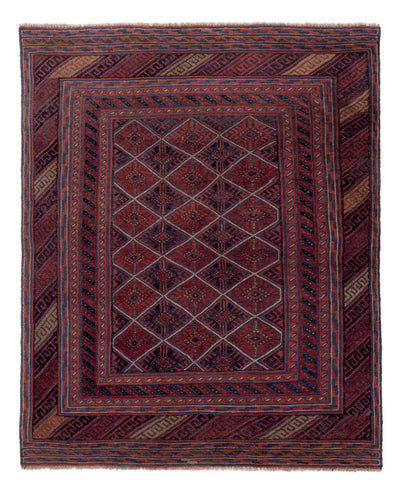 Kelim Afghan Teppich 144x179cm - mehrfarbig