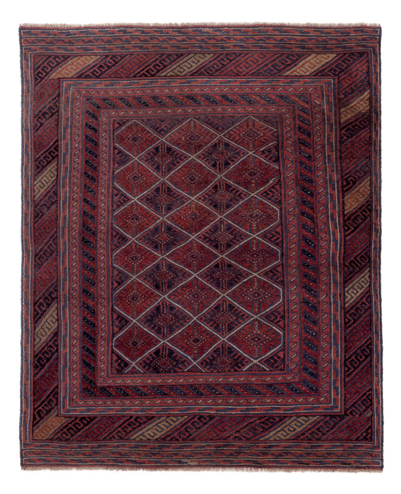 Kelim Afghan Teppich 144x179cm - mehrfarbig