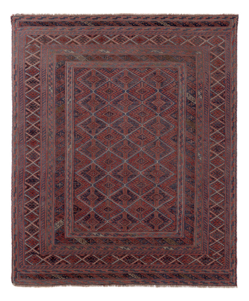 Kelim Afghan Teppich 152x186cm - mehrfarbig