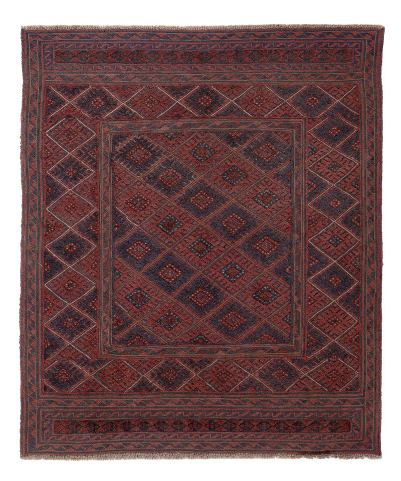 Kelim Afghan Teppich 126x146cm - mehrfarbig