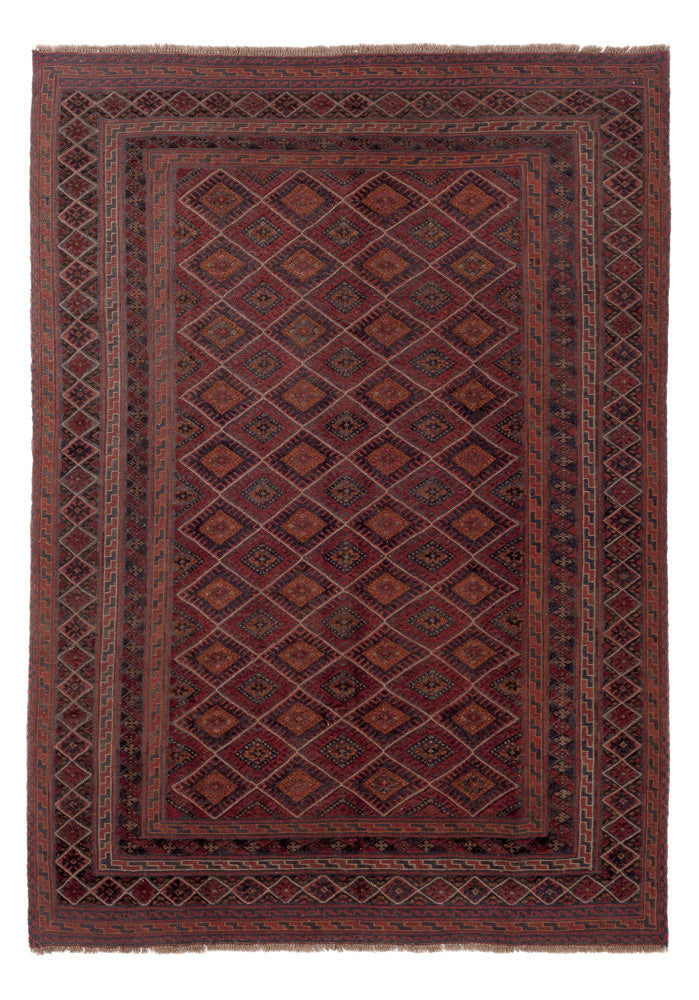 Kelim Afghan Teppich 201x275cm - mehrfarbig