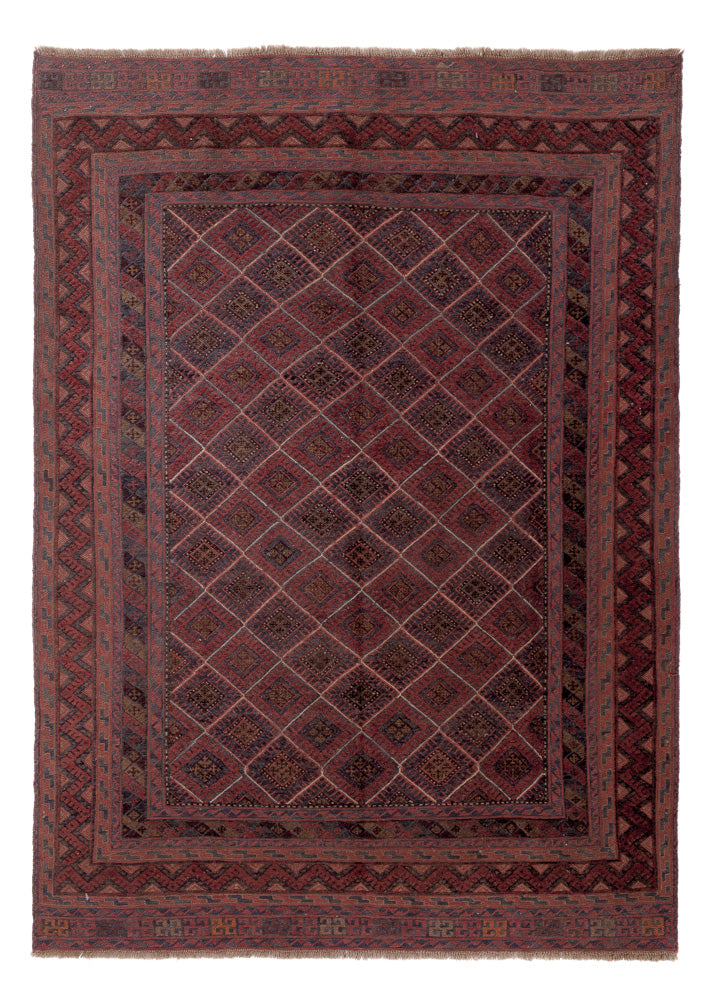 Kelim Afghan Teppich 198x272cm - mehrfarbig
