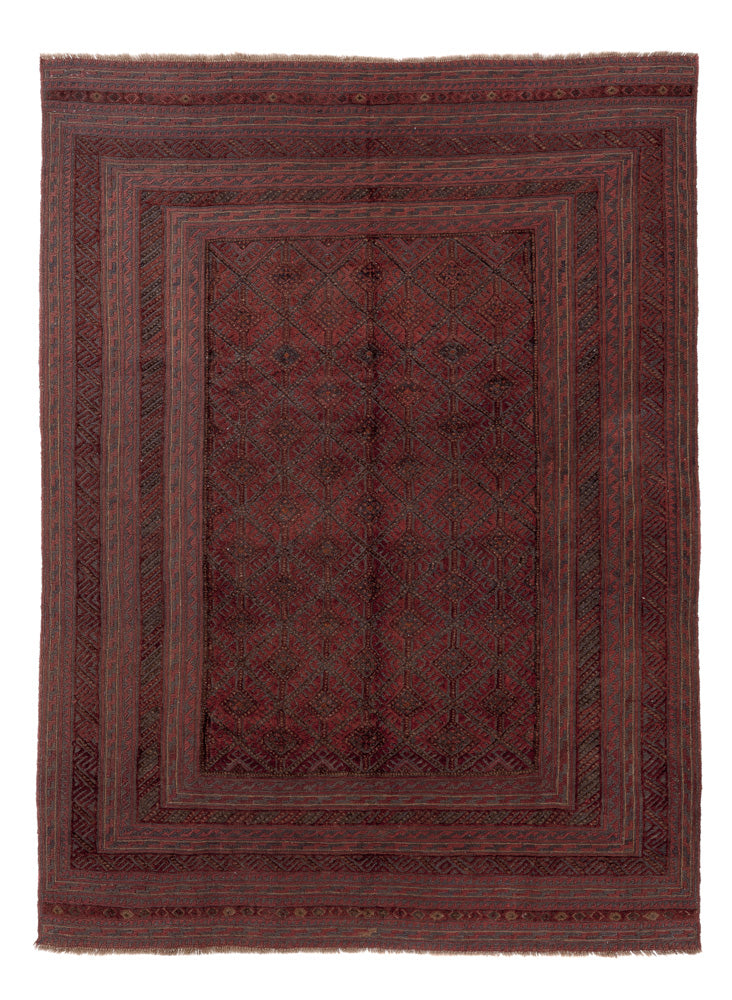 Kelim Afghan Teppich 205x276cm - mehrfarbig