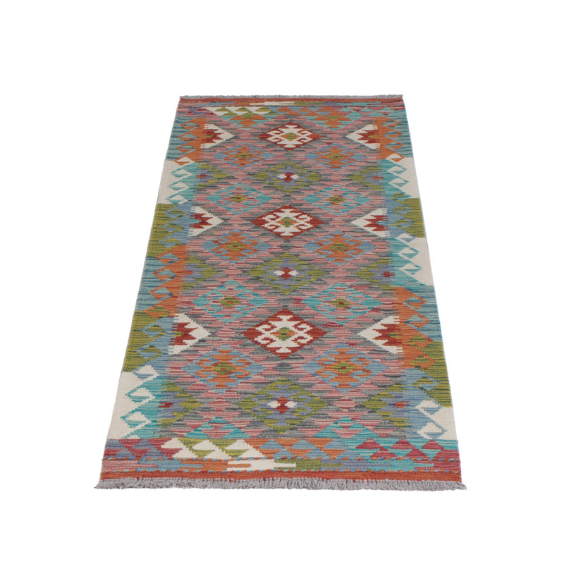 Kelim Maimene Teppich 62x200cm - mehrfarbig