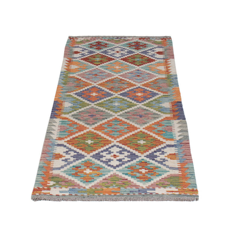Kelim Maimene Teppich 64x188cm - mehrfarbig