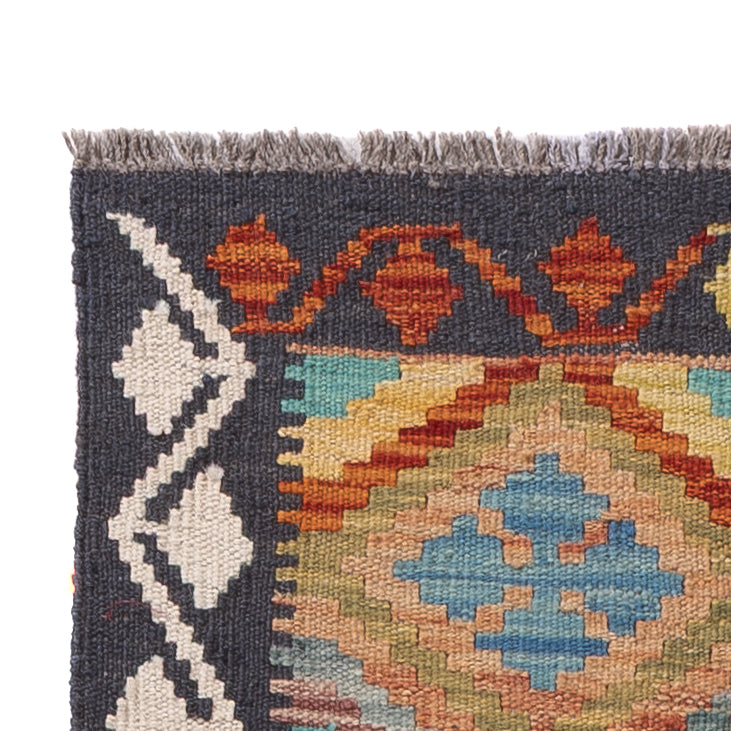 Kelim Maimene Teppich 58x203cm - mehrfarbig