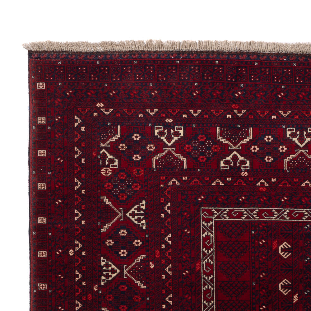 Afghan Teppich - 166 x 242 cm - dunkelrot