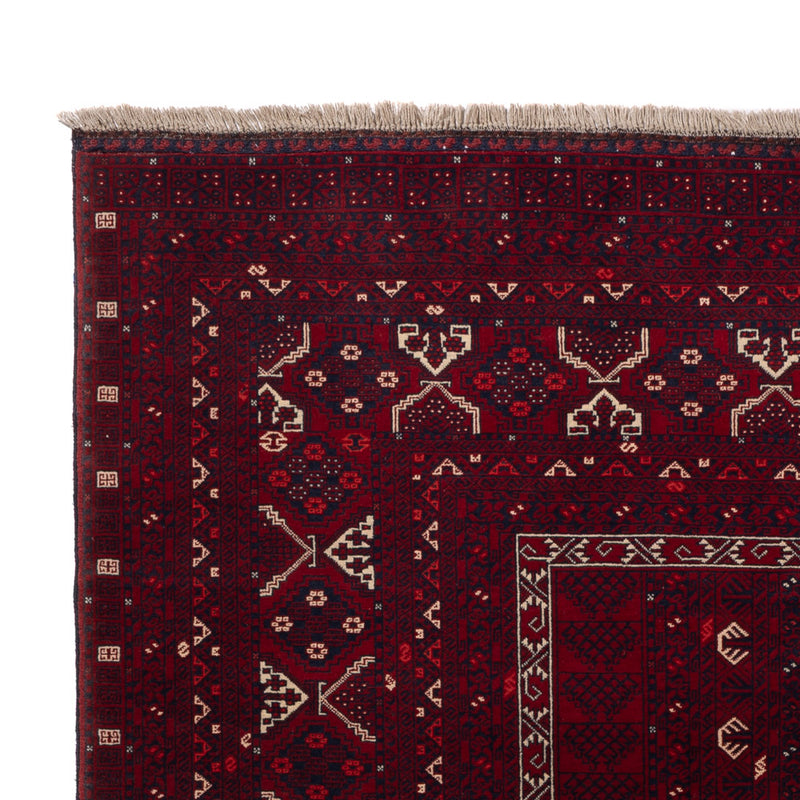 Afghan Teppich - 166 x 242 cm - dunkelrot