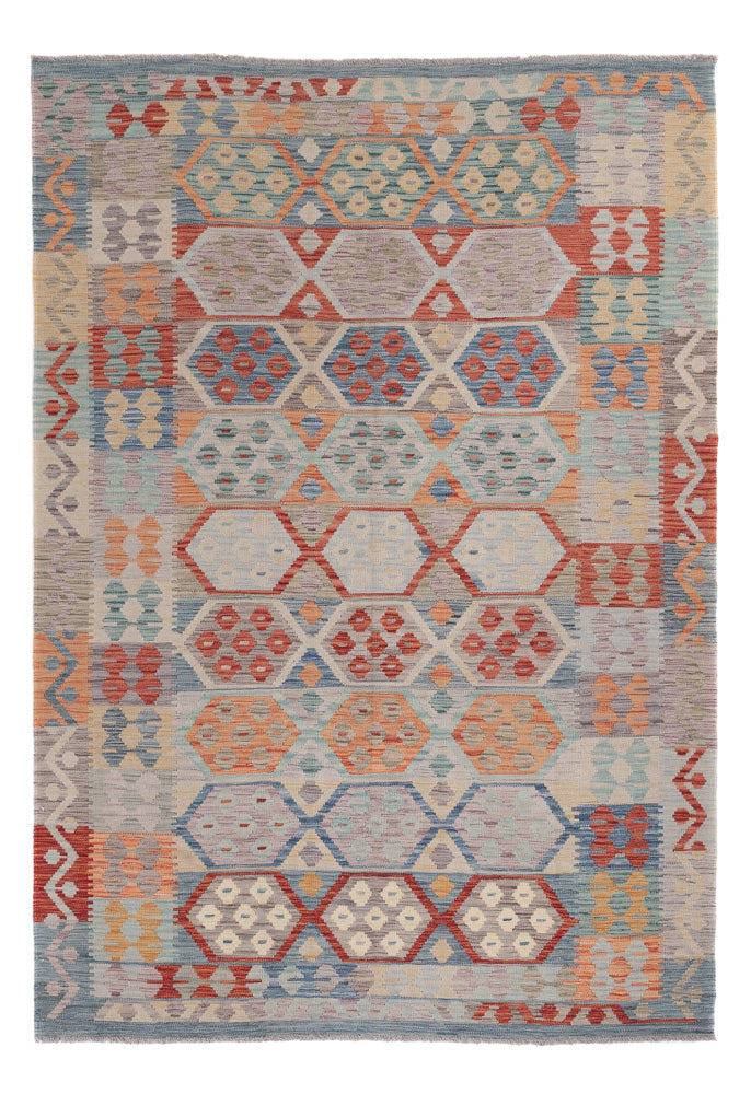 Kelim Maimene Teppich 167x244cm - mehrfarbig