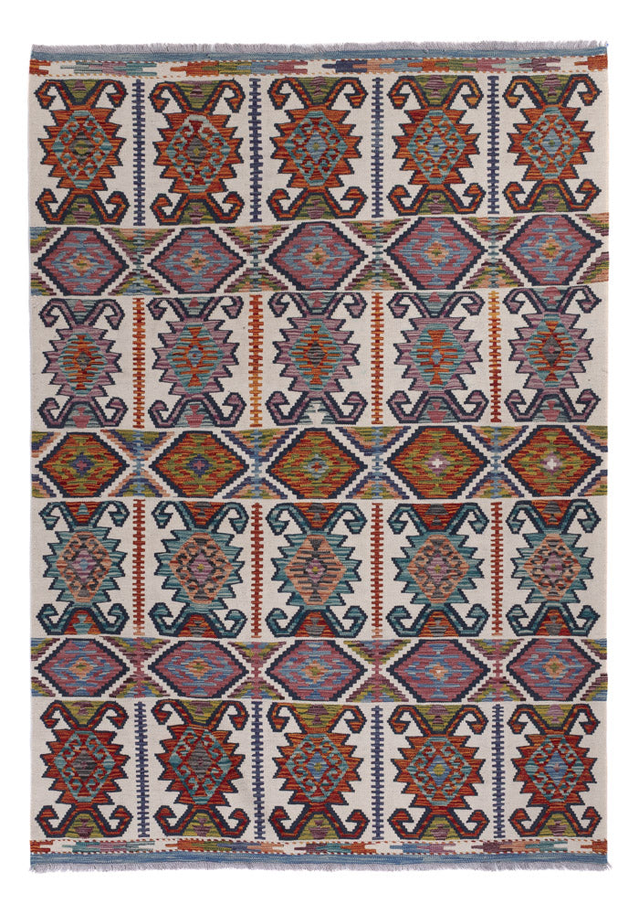 Kelim Maimene Teppich 183x238cm - mehrfarbig