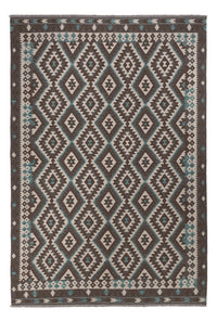 Kelim Maimene Teppich 204x300cm - dunkelgrau – product image