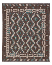 Kelim Maimene Teppich 155x194cm - dunkelgrün – product image
