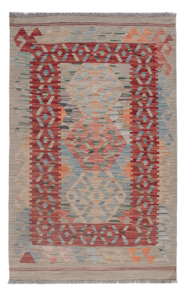 Kelim Maimene Teppich 77x119cm - mehrfarbig