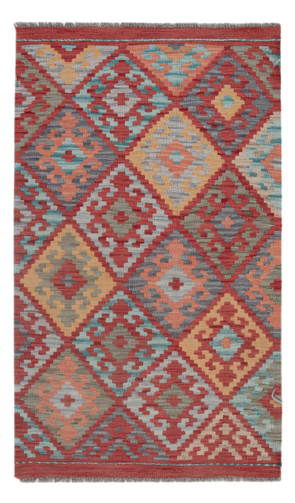 Kelim Maimene Teppich 79x130cm - mehrfarbig