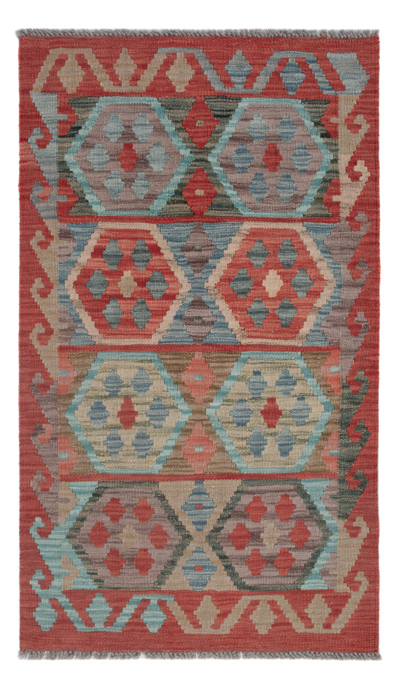 Kelim Maimene Teppich 72x124cm - mehrfarbig