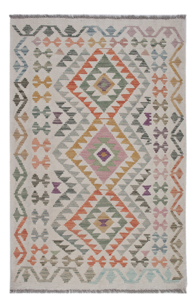Kelim Maimene Teppich 87x134cm - mehrfarbig