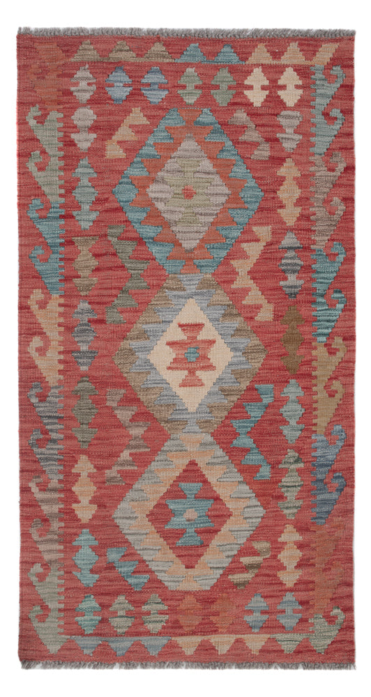 Kelim Maimene Teppich 77x147cm - mehrfarbig