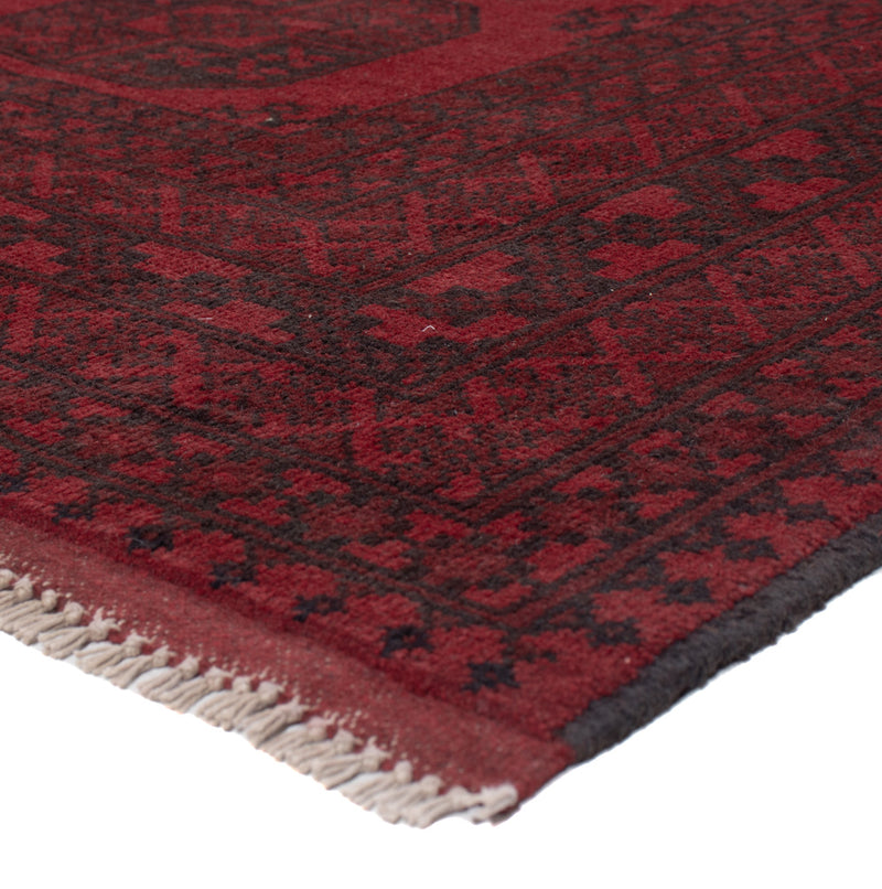 Afghan Teppich - Filpa - 197 x 293 cm - dunkelrot