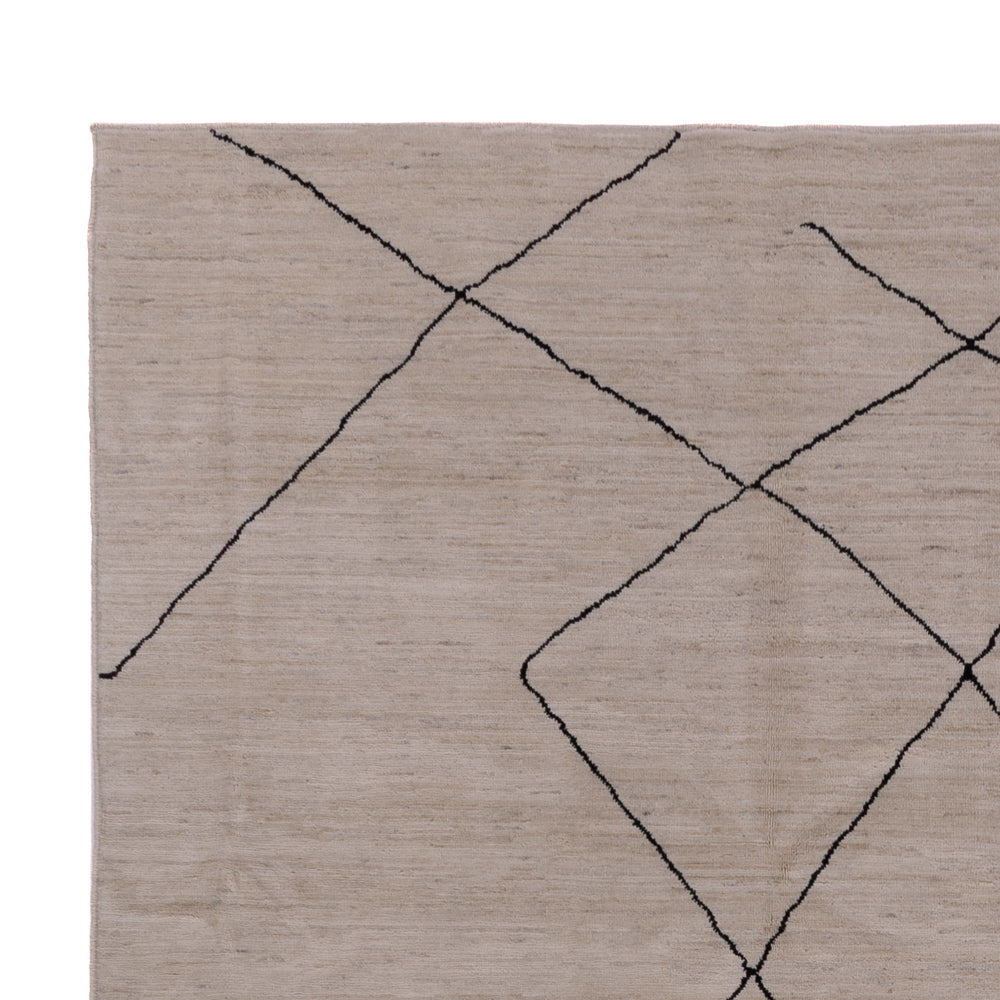 Berber Teppich 247x345cm - Wollteppich - grau