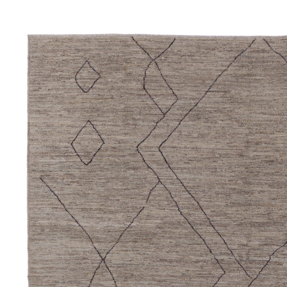 Berber Teppich 256x347cm - Wollteppich - grau