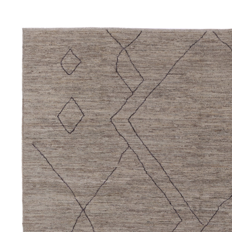 Berber Teppich 256x347cm - Wollteppich - grau