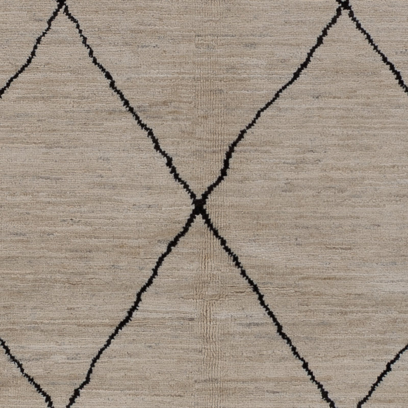 Berber Teppich 175x235cm - Wollteppich - grau