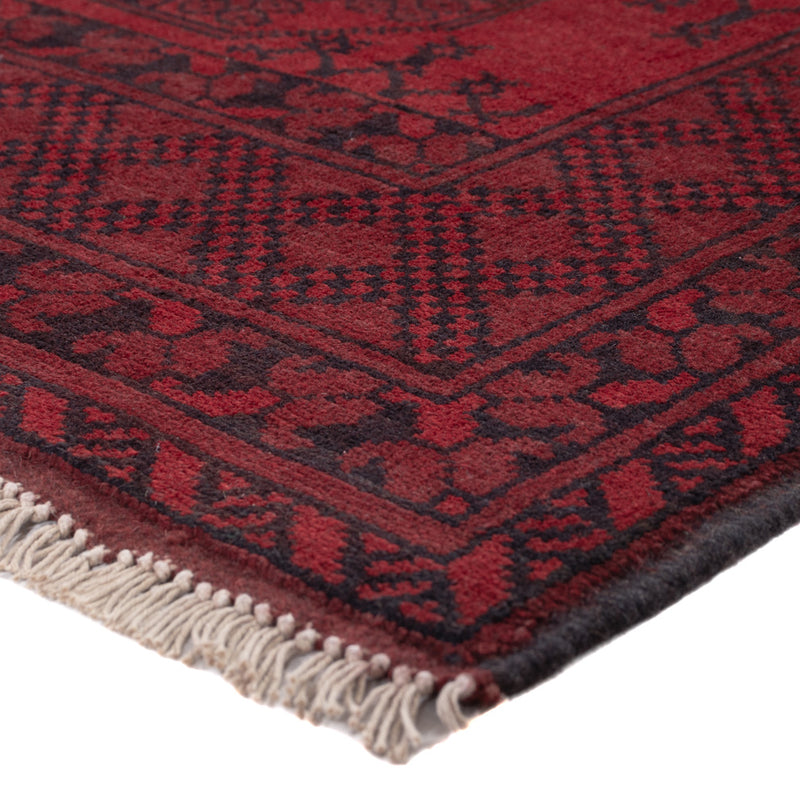 Akhche Teppich 95x187cm - Perserteppich - dunkelrot