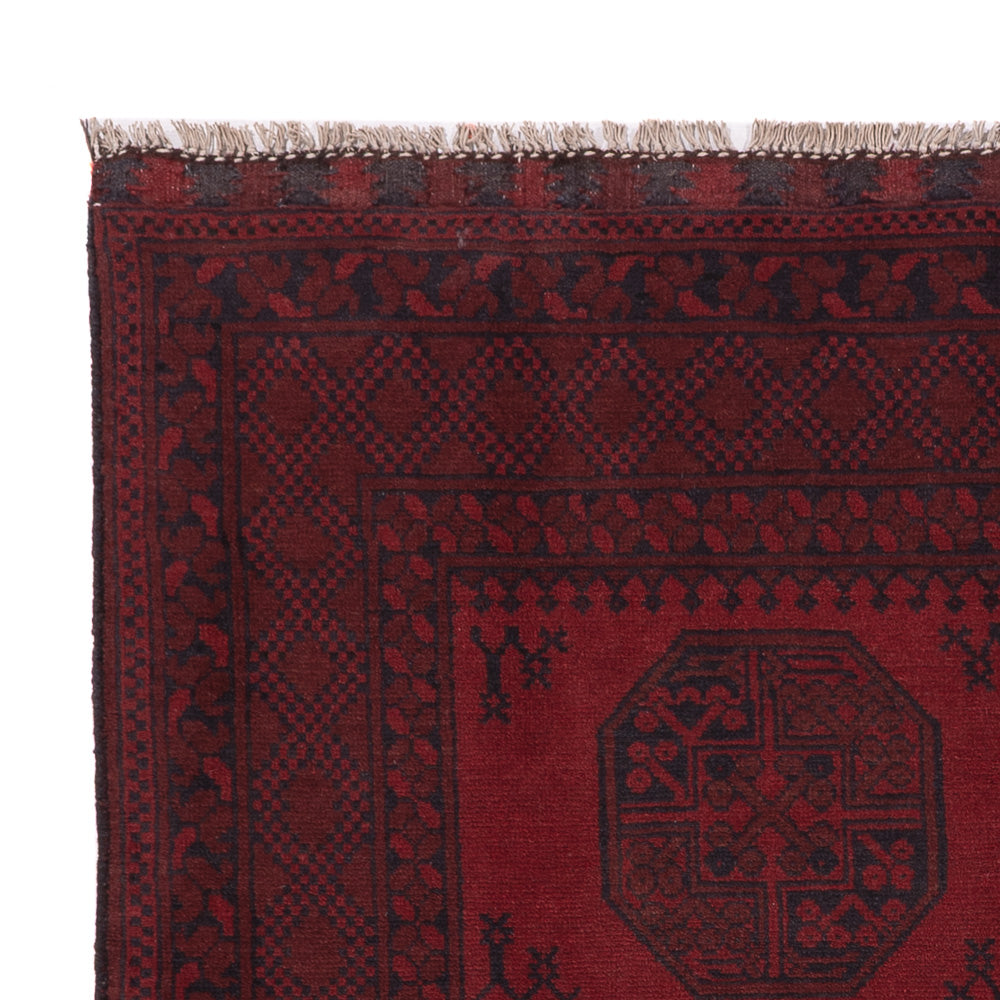 Afghan Teppich - Filpa - 150 x 193 cm - dunkelrot