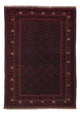 Kelim Afghan Teppich 136x196cm - dunkelrot
