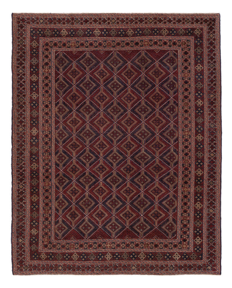 Kelim Afghan Teppich 155x188cm - dunkelbeige