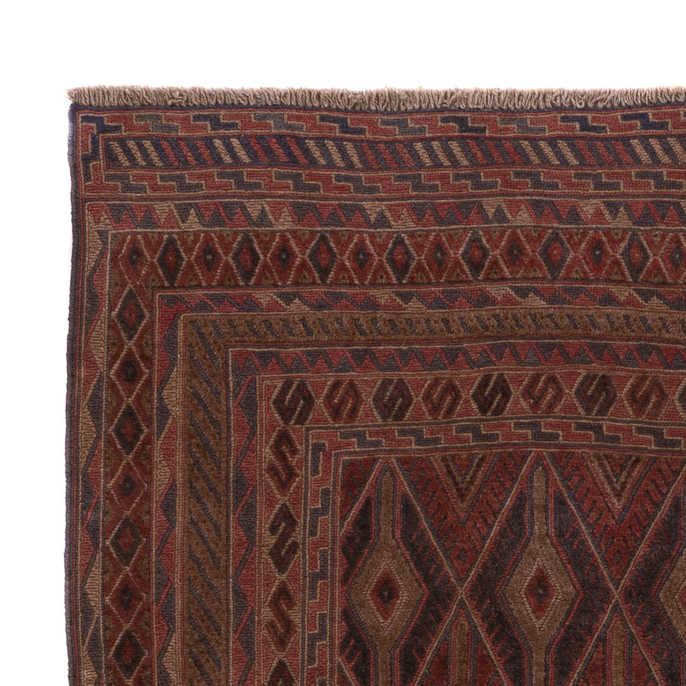 Kelim Afghan Teppich 150x194cm - dunkelbeige