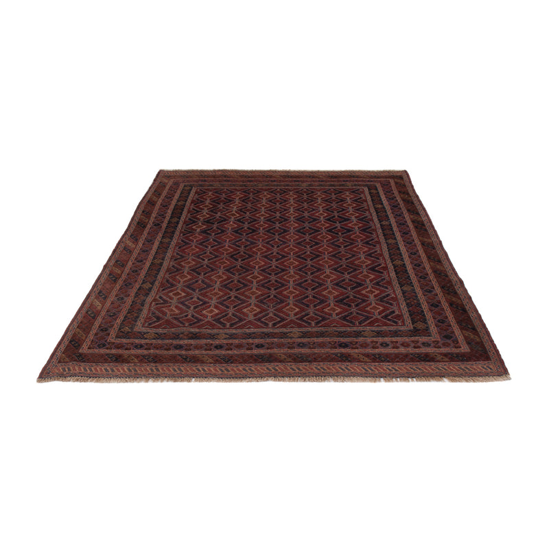 Kelim Afghan Teppich 152x195cm - dunkelbeige