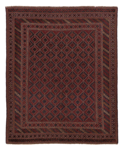 Kelim Afghan Teppich 154x197cm - dunkelbeige