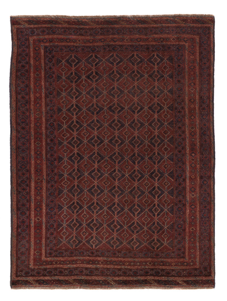 Kelim Afghan Teppich 149x202cm - dunkelbeige