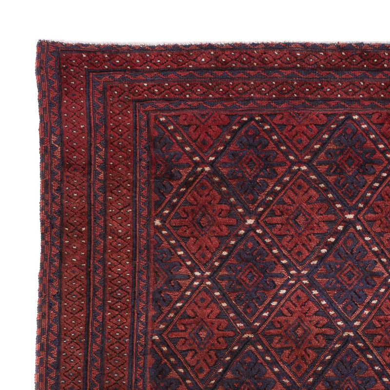 Kelim Afghan Teppich 146x189cm - dunkelrot