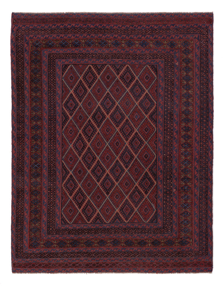 Kelim Afghan Teppich 151x187cm - dunkelbeige